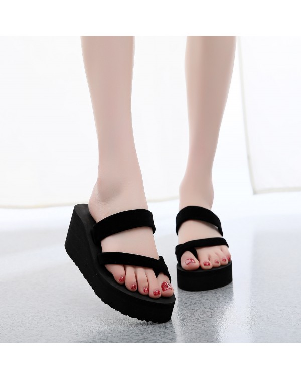 Slippers, Women's Character Slippers, Women's Sandals, And Slipper Nets. Summer High Shoes, Children's High Heels, Fashionable, And Thick Soles For External Wear. New Korean Version