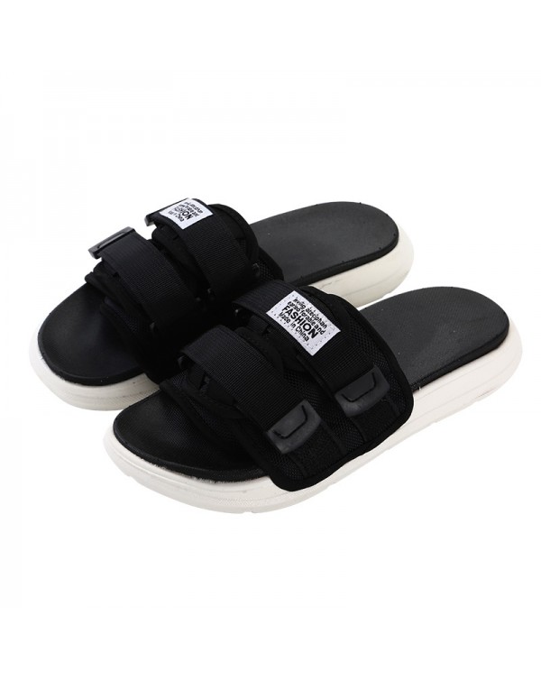 Cross Border Korean Version Of New Summer Internet Celebrity Beach Slippers For Female Couples Casual Fashion Trend Thick Soles For Outerwear Fashion Students