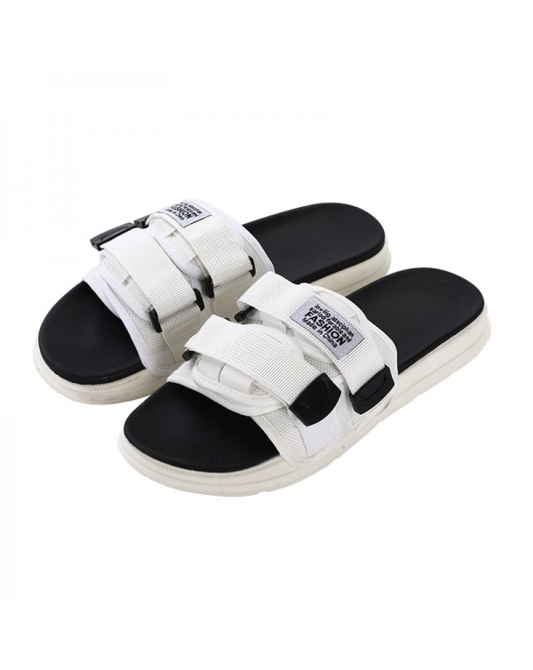 Cross Border Korean Version Of New Summer Internet Celebrity Beach Slippers For Female Couples Casual Fashion Trend Thick Soles For Outerwear Fashion Students