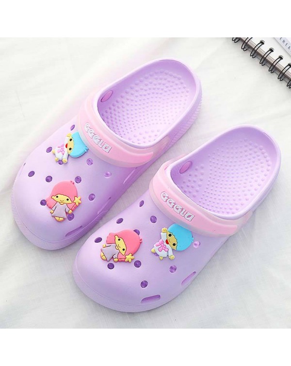 Summer New Hole Shoes Women's Anti Slip Beach Shoes Baotou Sandals Pregnant Women Nurses Thick Sole Versatile Slippers Flat Sole