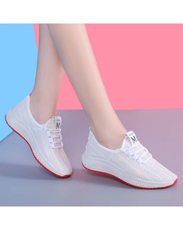 Foreign Trade Leisure Cloth Shoes Women's New Sports Shoes Women's Summer Single Shoes Women's Net Shoes Floor Stand Shoes Source Trend Sports Shoes