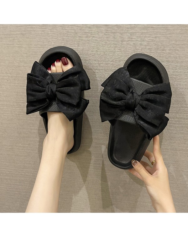 Bowknot Sandals For Women In Summer, Fashionable EVA Slippers For Outdoor Wear, Anti Slip Indoor Slippers, And Foot Feeling Slippers