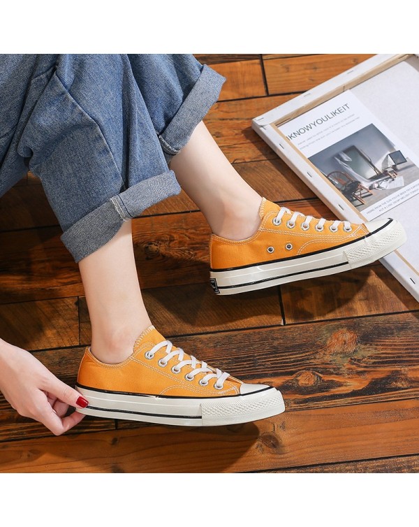 1970s High Top Student Canvas Shoes Female 2023 Autumn Vintage Hong Kong Style Skateboarding Shoes Ins Versatile Korean Edition Casual Shoes