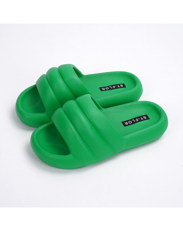 Feet Feeling Slippers EVA Rubber Plastic Minimalist Casual Home Men And Women's Fashion Slippers Flat Bottomed Slippers For External Wear Slip Pers