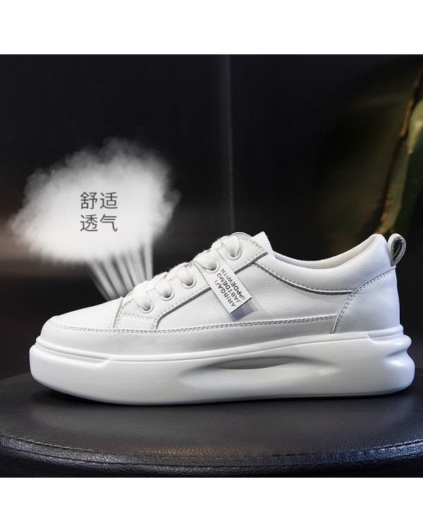 Genuine Leather Small White Shoes 2023 Autumn New Thick Soled Women's Shoes Single Summer Women's Flat Shoes Casual Shoes Women's Shoes