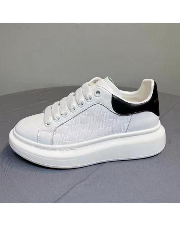 Women's Shoes, Small White Shoes, Genuine Leather, 2023 Summer New Breathable And Versatile Thick Sole Mesh Shoes, Student Sports, Lightweight Board Shoes Trend