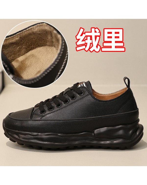 Cowhide Little White Shoes For Women 2023 New Women's Shoes For Sports And Leisure Versatile Ins Fashion Four Seasons Single Shoes Korean Edition Board Shoes