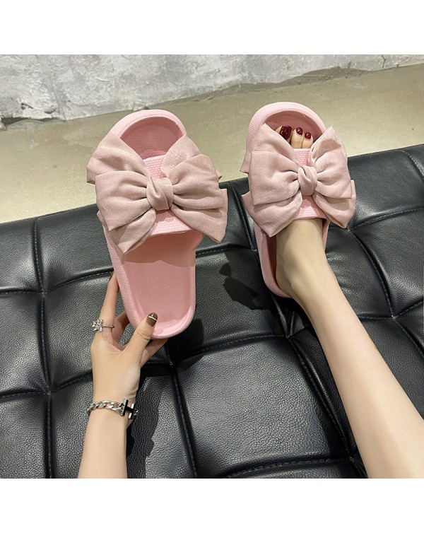 Bowknot Sandals For Women In Summer, Fashionable EVA Slippers For Outdoor Wear, Anti Slip Indoor Slippers, And Foot Feeling Slippers