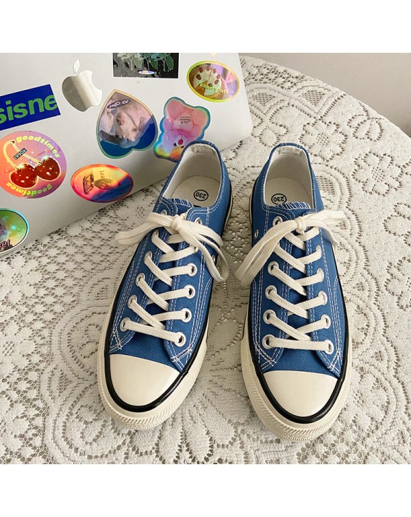 Sky Blue Fairy Pink Low Top 1970s Canvas Shoes Women's Korean Edition Ulzzang Student Versatile Low Top Board Shoes Trend