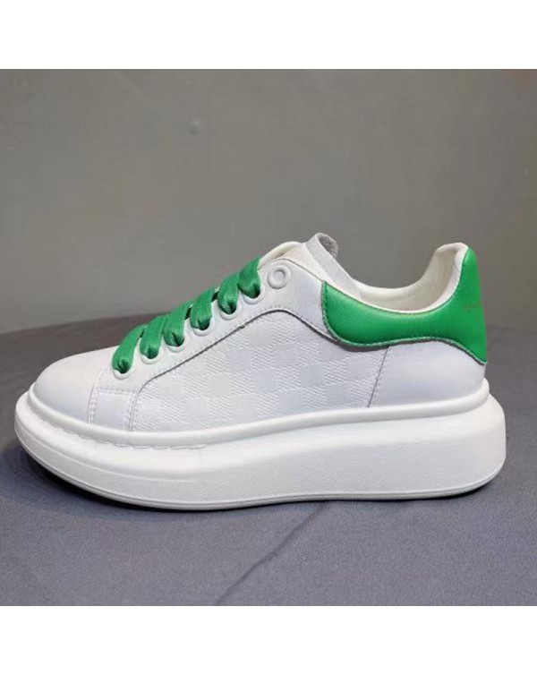 Women's Shoes, Small White Shoes, Genuine Leather, 2023 Summer New Breathable And Versatile Thick Sole Mesh Shoes, Student Sports, Lightweight Board Shoes Trend