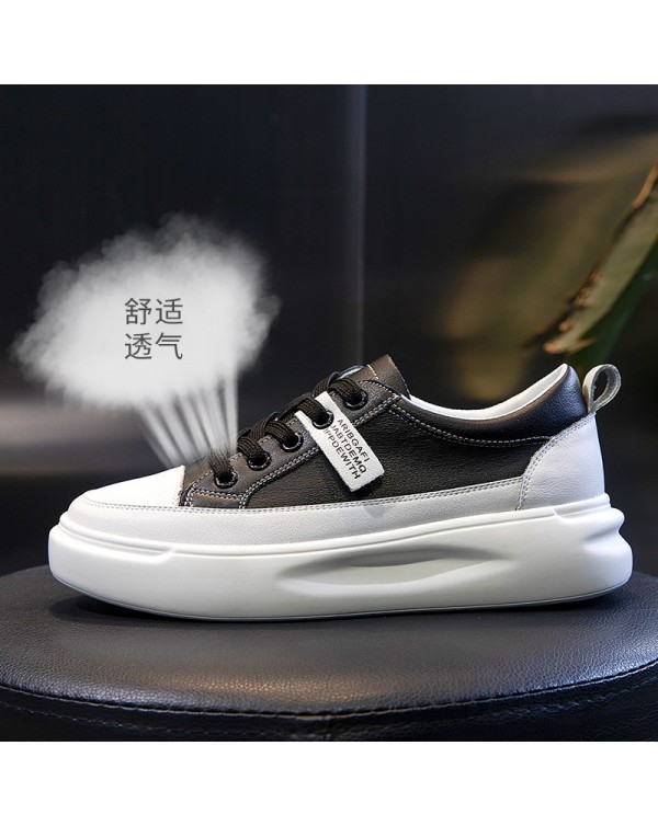 Genuine Leather Small White Shoes 2023 Autumn New Thick Soled Women's Shoes Single Summer Women's Flat Shoes Casual Shoes Women's Shoes