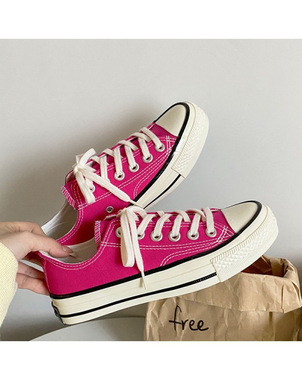 Sky Blue Fairy Pink Low Top 1970s Canvas Shoes Women's Korean Edition Ulzzang Student Versatile Low Top Board Shoes Trend