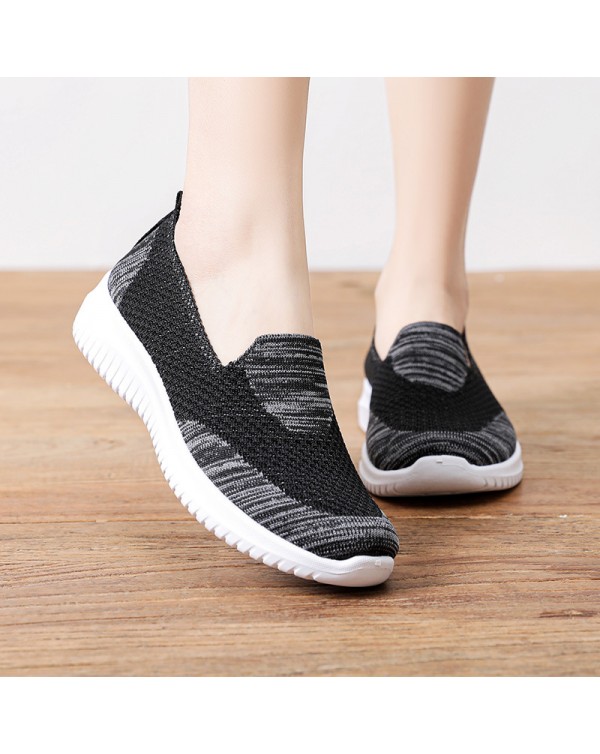 Foreign Trade Single Shoe Women 2023 Spring And Autumn Festival Middle-Aged And Elderly Leisure Mom Shoes Cross-Border Wholesale Shallow Mouth Flat Shoes Manufacturer Direct Delivery