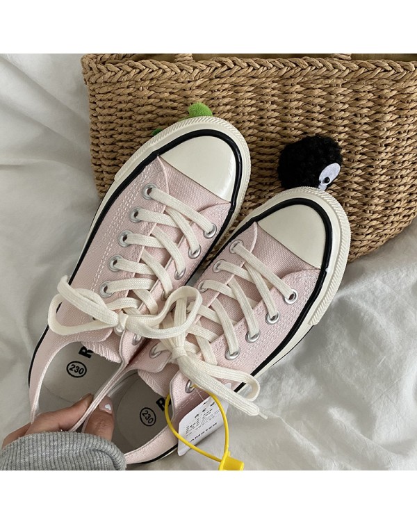 Sky Blue Fairy Pink Low Top 1970s Canvas Shoes Women's Korean Edition Ulzzang Student Versatile Low Top Board Shoes Trend