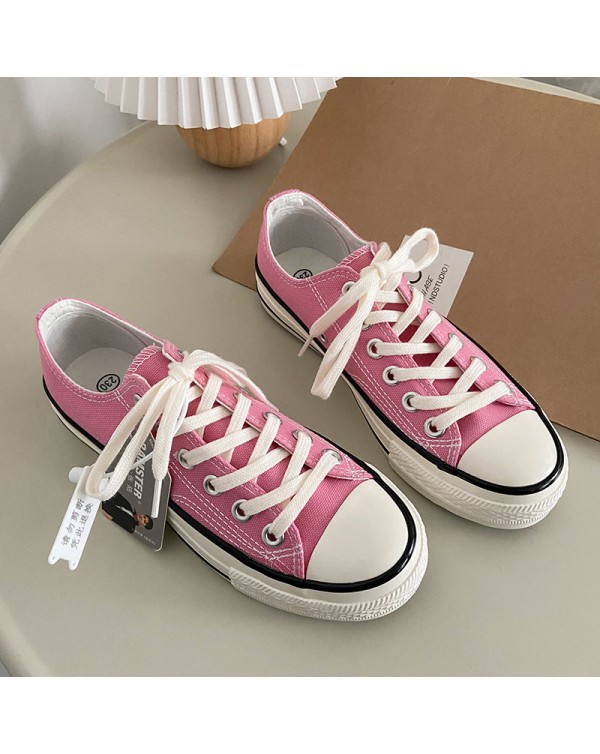 Sky Blue Fairy Pink Low Top 1970s Canvas Shoes Women's Korean Edition Ulzzang Student Versatile Low Top Board Shoes Trend