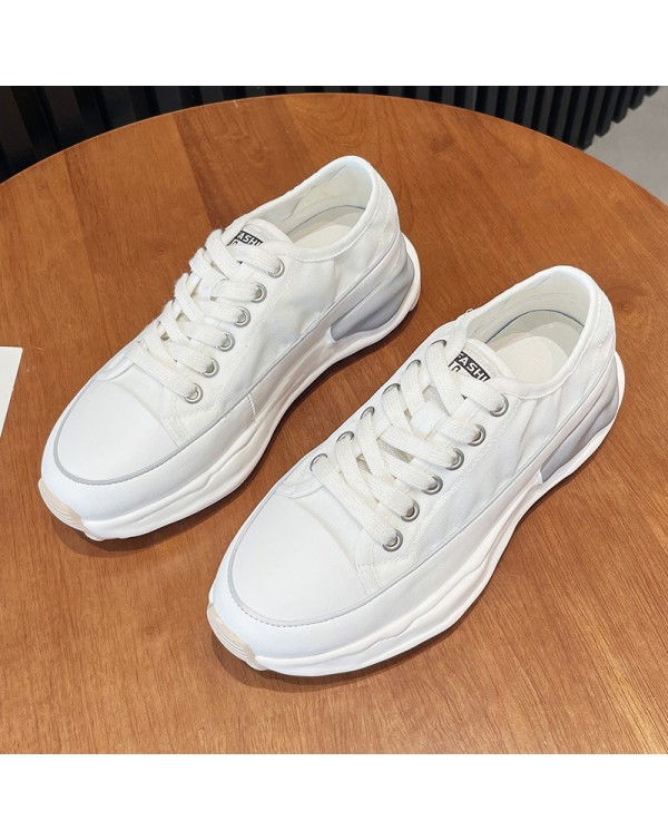 Cowhide Little White Shoes For Women 2023 New Women's Shoes For Sports And Leisure Versatile Ins Fashion Four Seasons Single Shoes Korean Edition Board Shoes